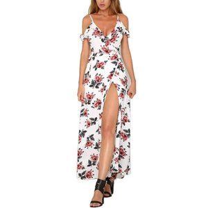 Women's Sexy Split Floral Beach Party Dress